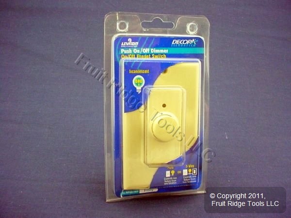 Leviton Ivory Decora Rotary incandescent Light Dimmer Switch 3-Way RPI06-IWP gallery
