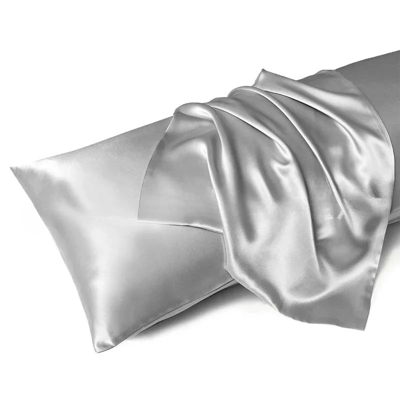 Solid Silk Pillowcases Decorative Luxury Cushion Cover Envelope Style Hair Skin gallery