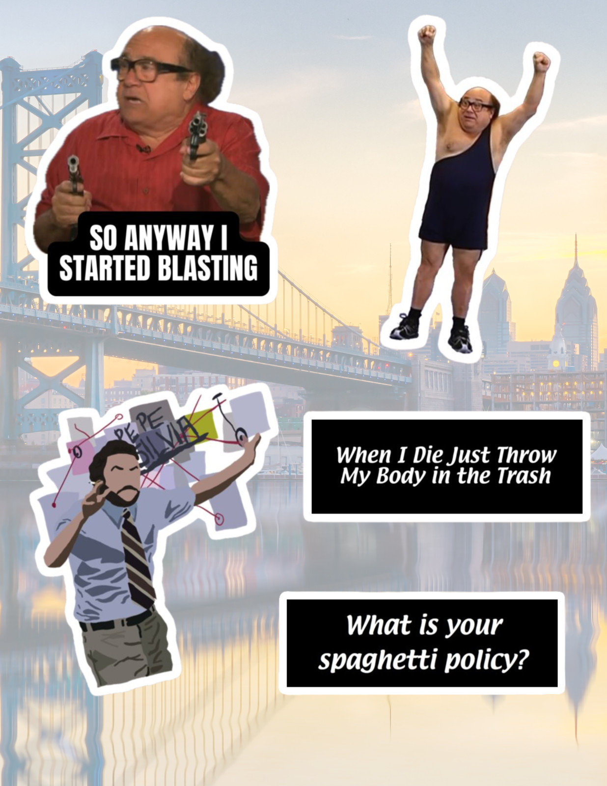 Always Sunny In Philadelphia Sitcom 5pc Sticker Pack gallery