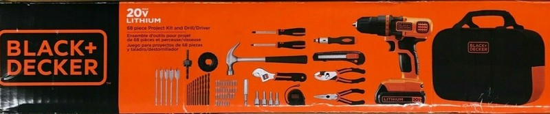 Black & Decker - LDX120P - Drill Driver 68 Pcs. Kit 20 Volt Lithium Ion Batter gallery