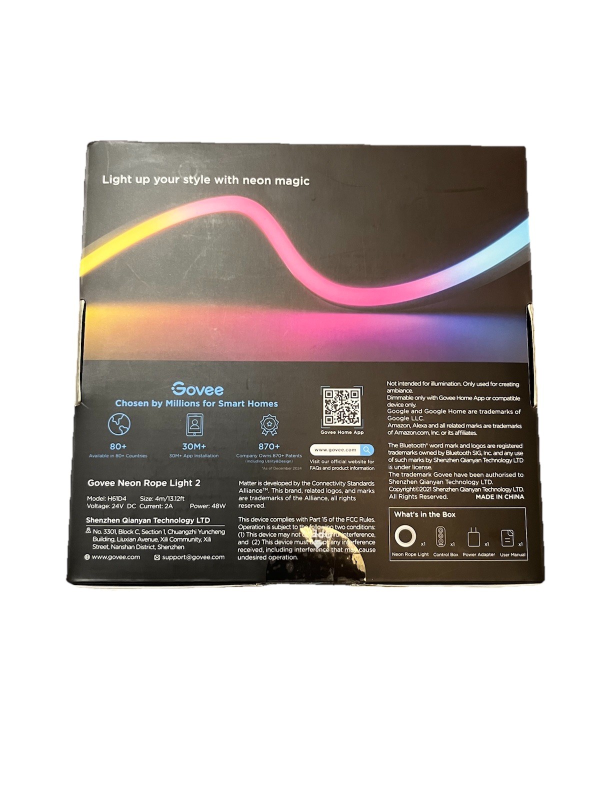 Govee Neon Rope Light 2 Smart LED Strip Light 13.2 Feet H61D4 48 Watts gallery