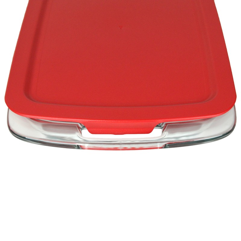 Pyrex 7210-PC 7211-PC and C-233-PC Red Replacement Lids for Bake and Store Set gallery