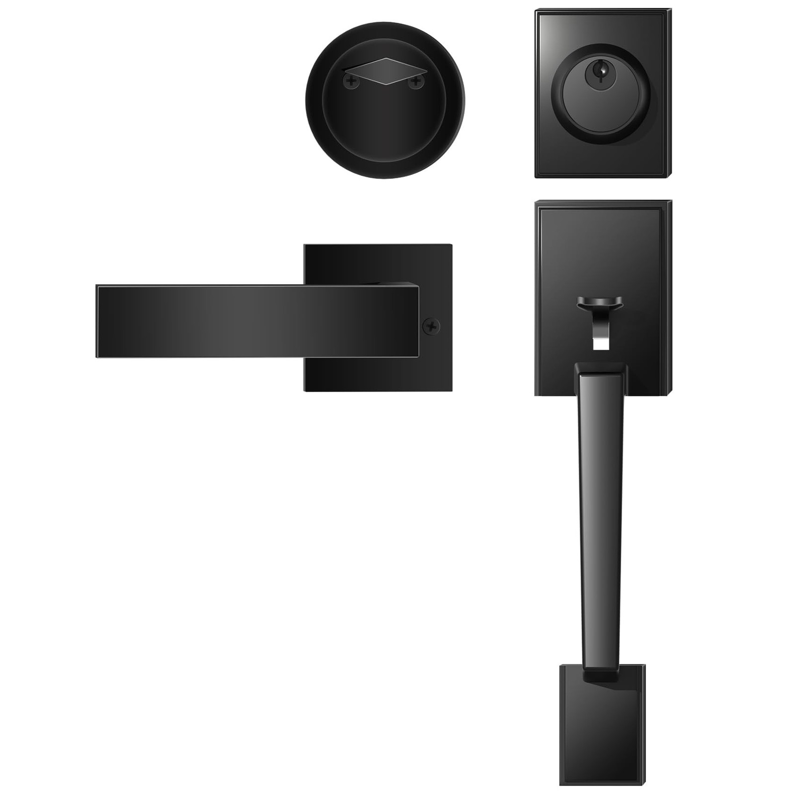 Azdele Front Door Handle and Deadbolt Set, Front Door Lock Set, Exterior Door... gallery