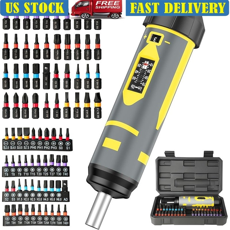 Torque Wrench Screwdriver Set 10-70 in-lb 42PC S2 Bits Precision Maintenance Kit