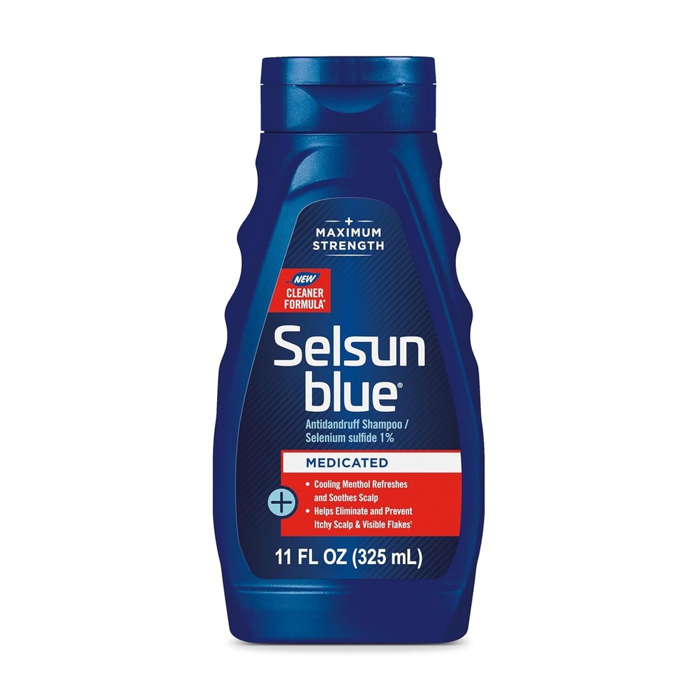 selsun blue medicated maximum strength dandruff shampoo, 11 fl oz