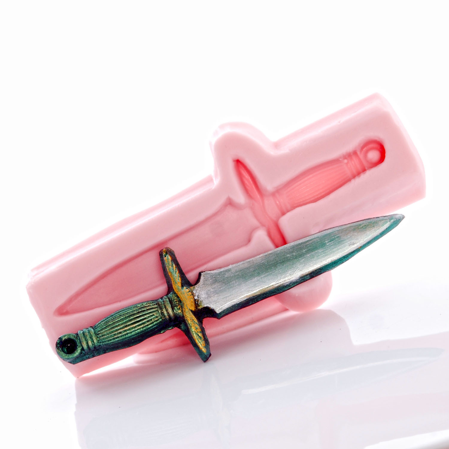 Small Dagger Pirate Sword Silicone Mold Food Safe Fondant Polymer Clay (875) gallery