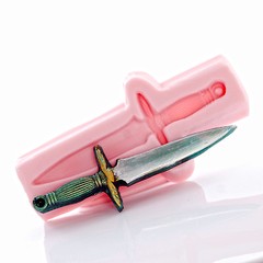 Small Dagger Pirate Sword Silicone Mold Food Safe Fondant Polymer Clay (875)