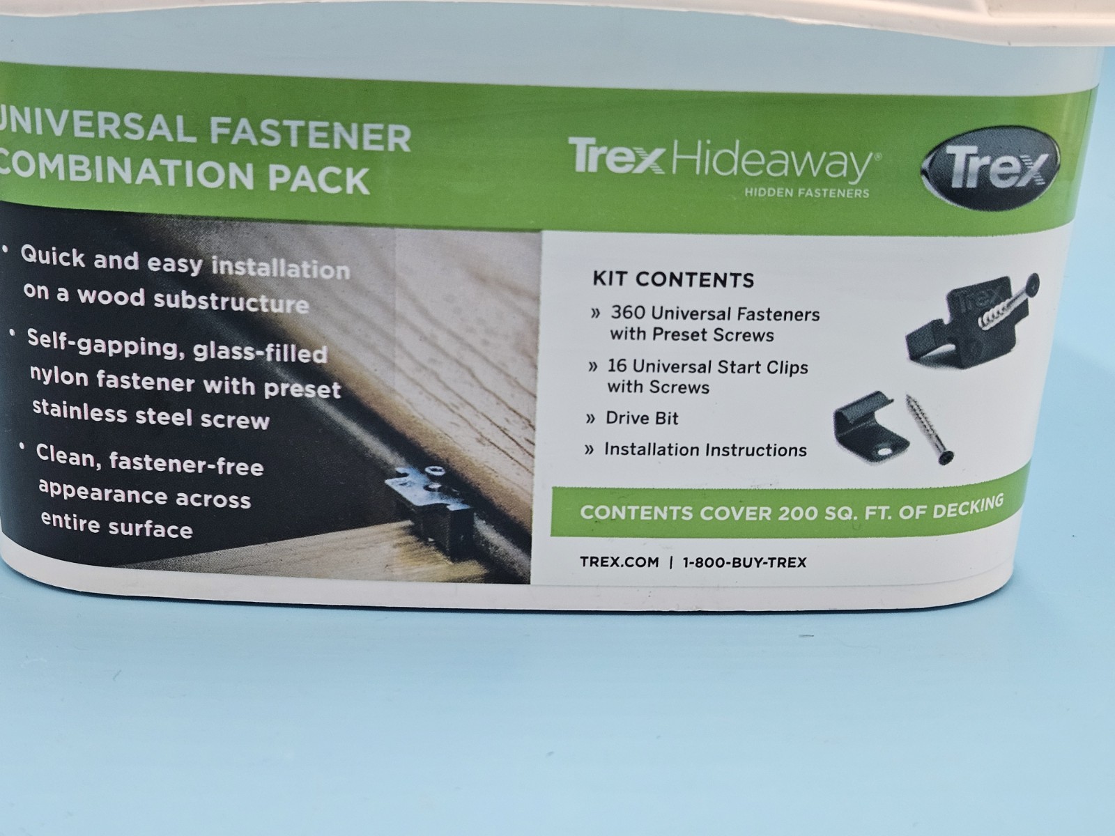 Trex 200 sq. ft. Universal Hidden Deck Fasteners Combo Bucket UNIVCOMBOCLIP200 gallery