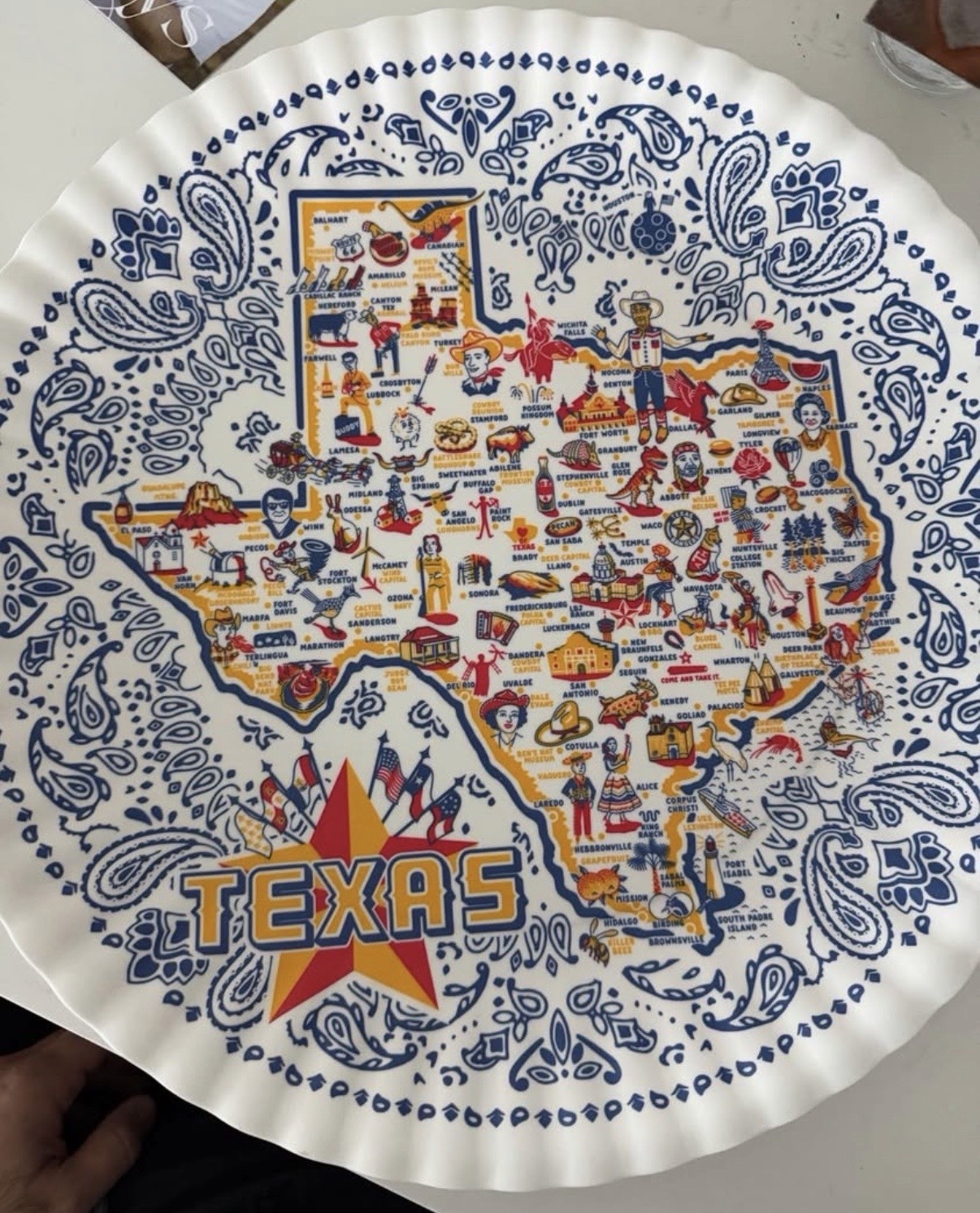 Texas Melamine Platter "Paper Plate" gallery