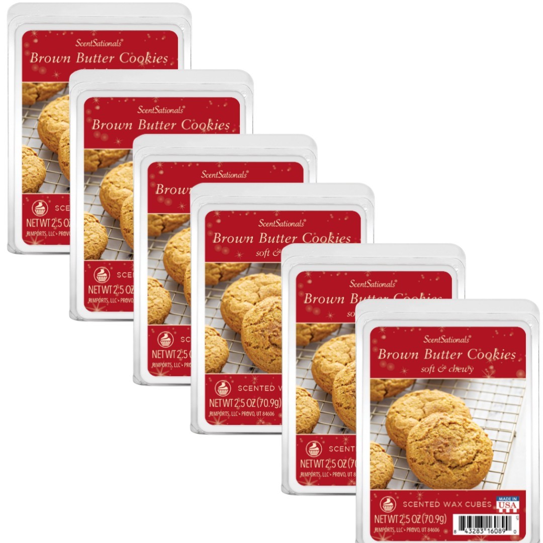 Scentsationals Brown Butter Cookies Scented Wax Melts, 17.5oz (2.5oz x 7 Packs) gallery