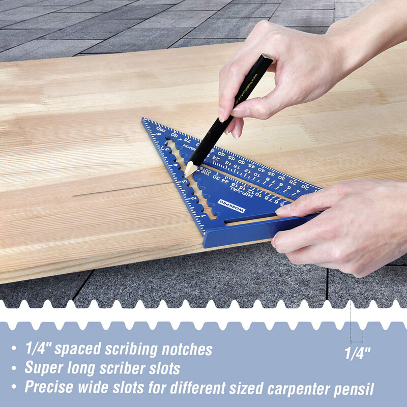 WORKPRO Rafter Square Combination Square Tool Set Rafter Square Layout Tool NEW gallery