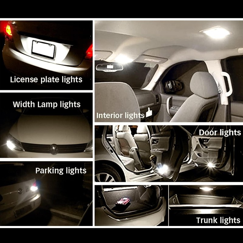 20-Pack LED Replacement Bulbs T10 921 194 168 - 4500K Natural White Brilliance gallery