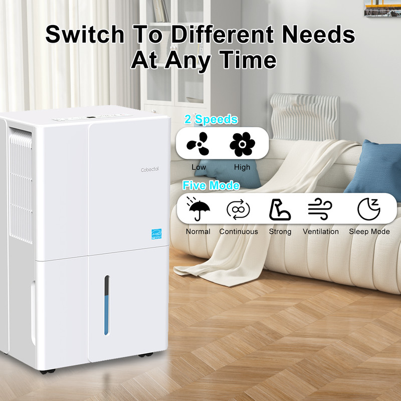 1500 Sq.Ft 22 Pint Dehumidifier for Basement Home 1.2 Gal Water Tank gallery