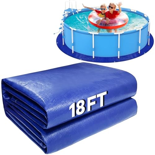 Pool Pads for Above Ground Pool, Pool Mat Tarp for Under Pool Ground Cloth 18FT gallery