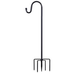 Shepards Hooks for Outdoor Bird Feeder Pole 48″ Tall Heavy Duty Shepherds Hooks