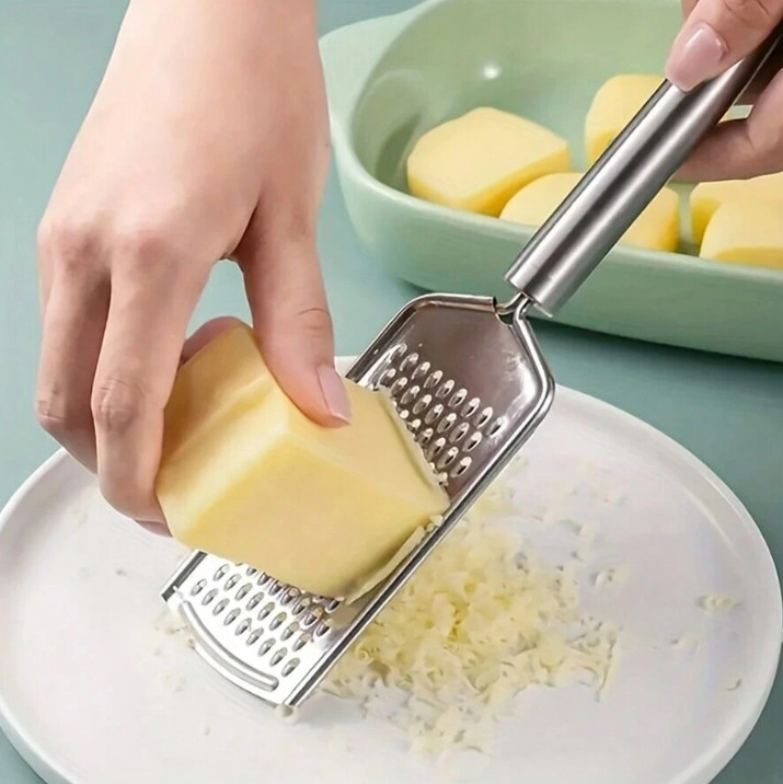 1 pc Stainless Steel Lemon Zester & Grater - For Fruits, Vegetables & Cheese gallery