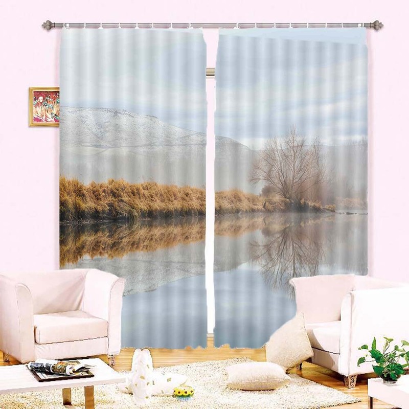 Basic Progress Weakened 3D Curtain Blockout Photo Printing Curtains Drape Fabric gallery
