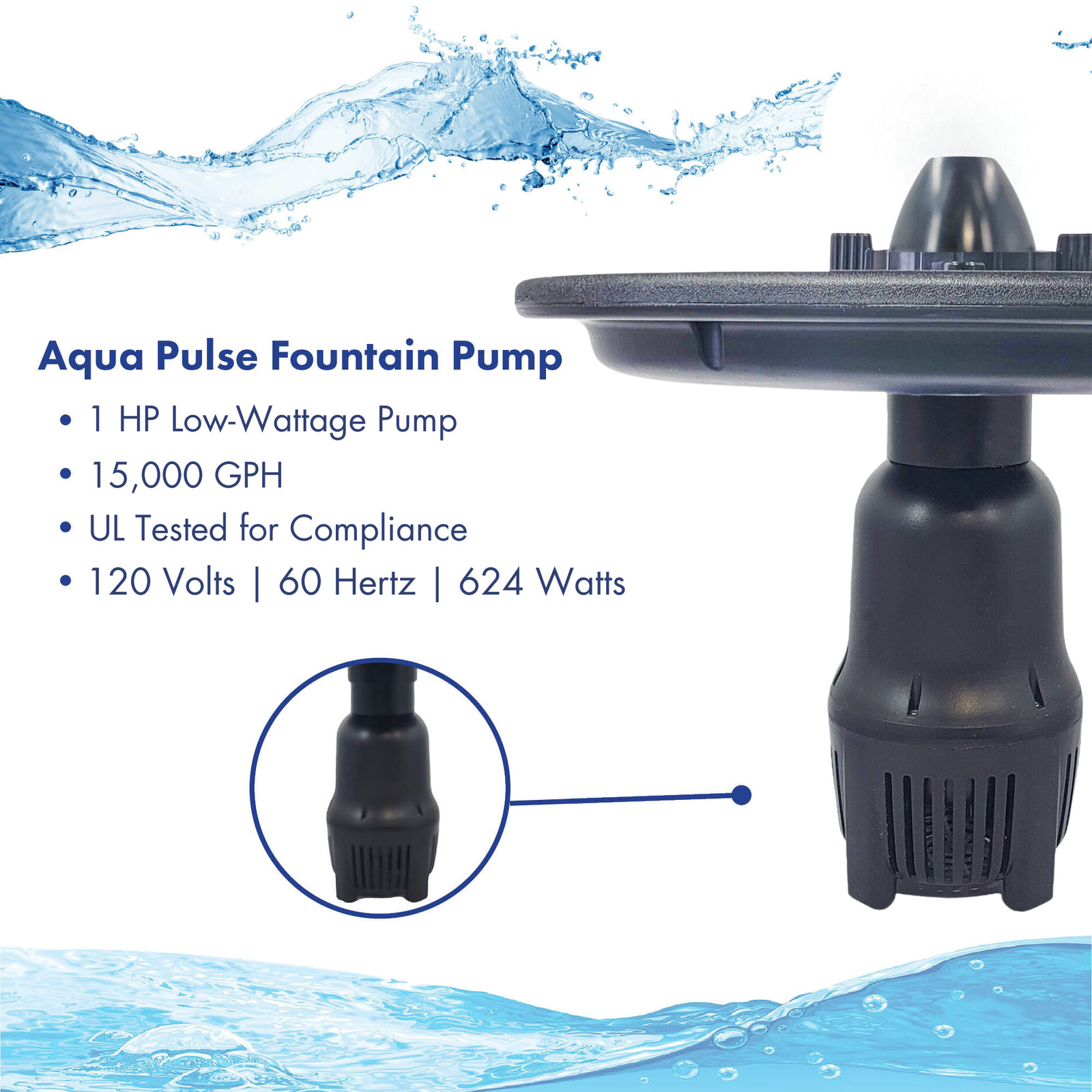 HALF OFF PONDS VXF Aerating Pond & Lake Fountain - 1 Horse Power Pump | 120V | gallery