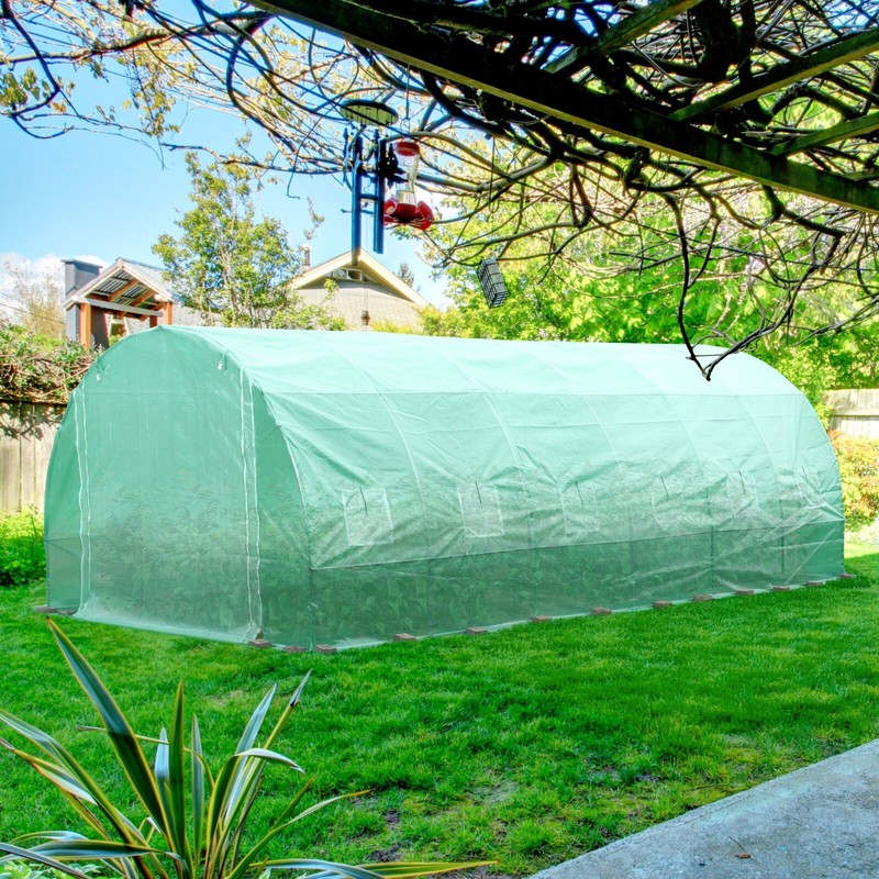 Aoodor 20x10x7FT Greenhouse Replacement Cover Outdoor Walk-in Tunnel(Only Cover) gallery