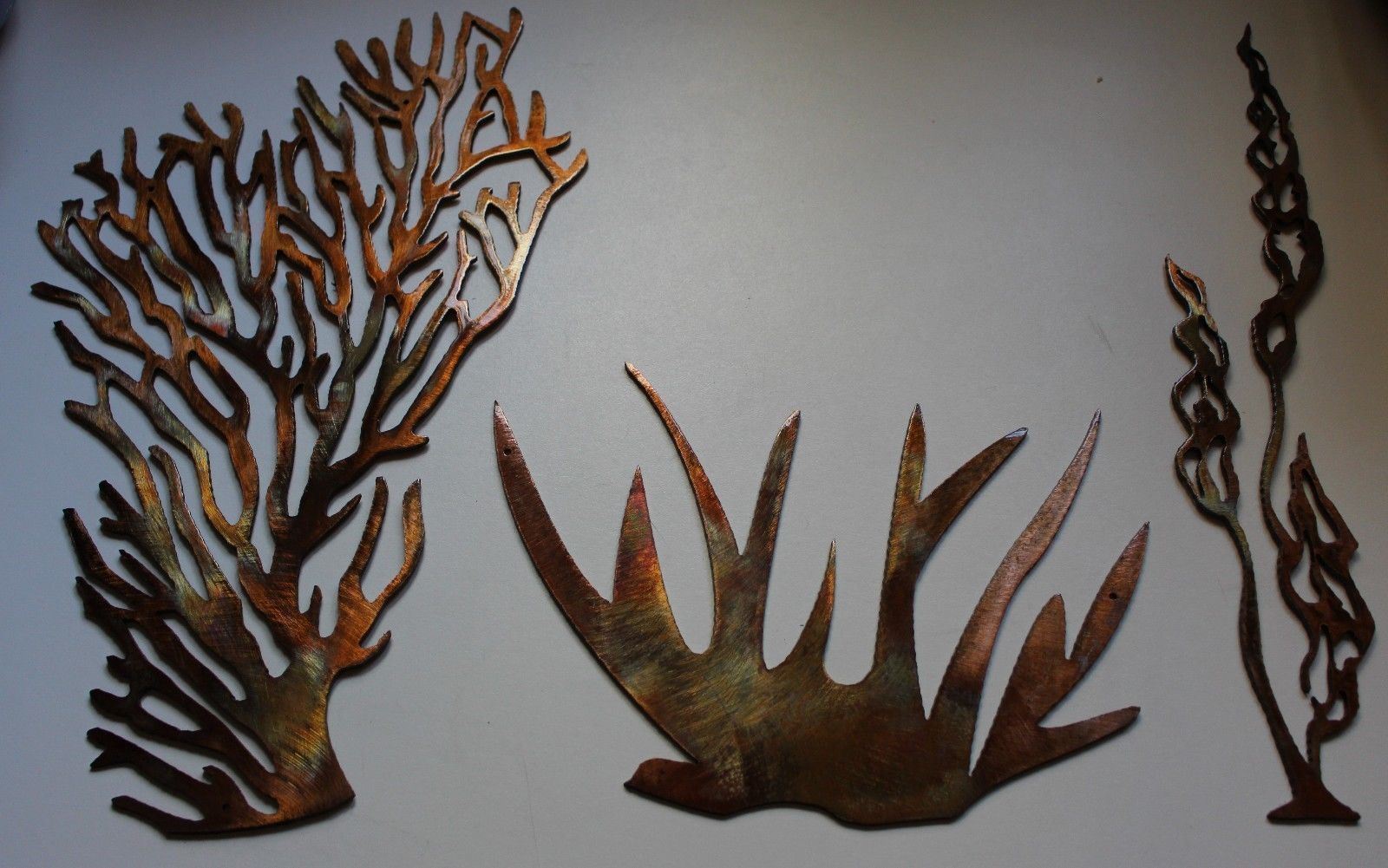 Sea Collection (3 Pieces) - Metal Wall Art - Copper Size Varies Per Piece gallery