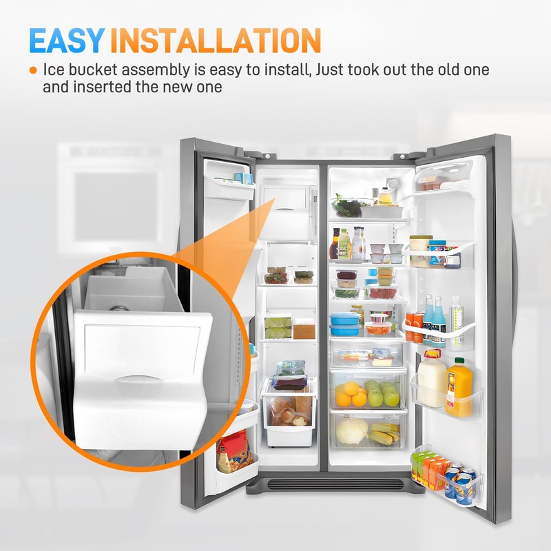 241860803 Refrigerator Ice Bucket Assembly Compatible with Frigidaire gallery