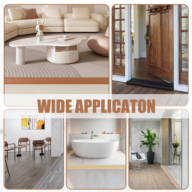 Floor Transition Strip Door Threshold Reducer Trim on The Edges Self Adhesive gallery