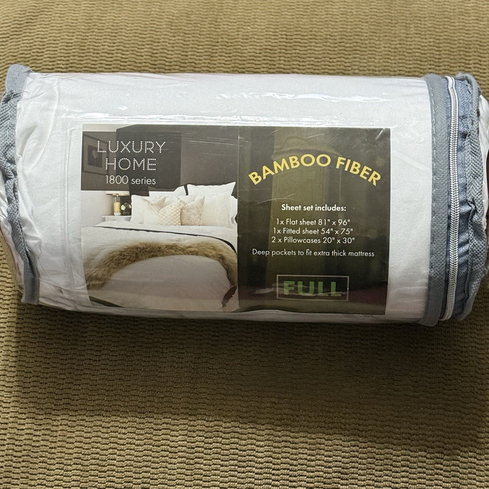 Bamboo Sheets Double Full White Luxury Homes Deep Pockets Sheet Set NEW gallery