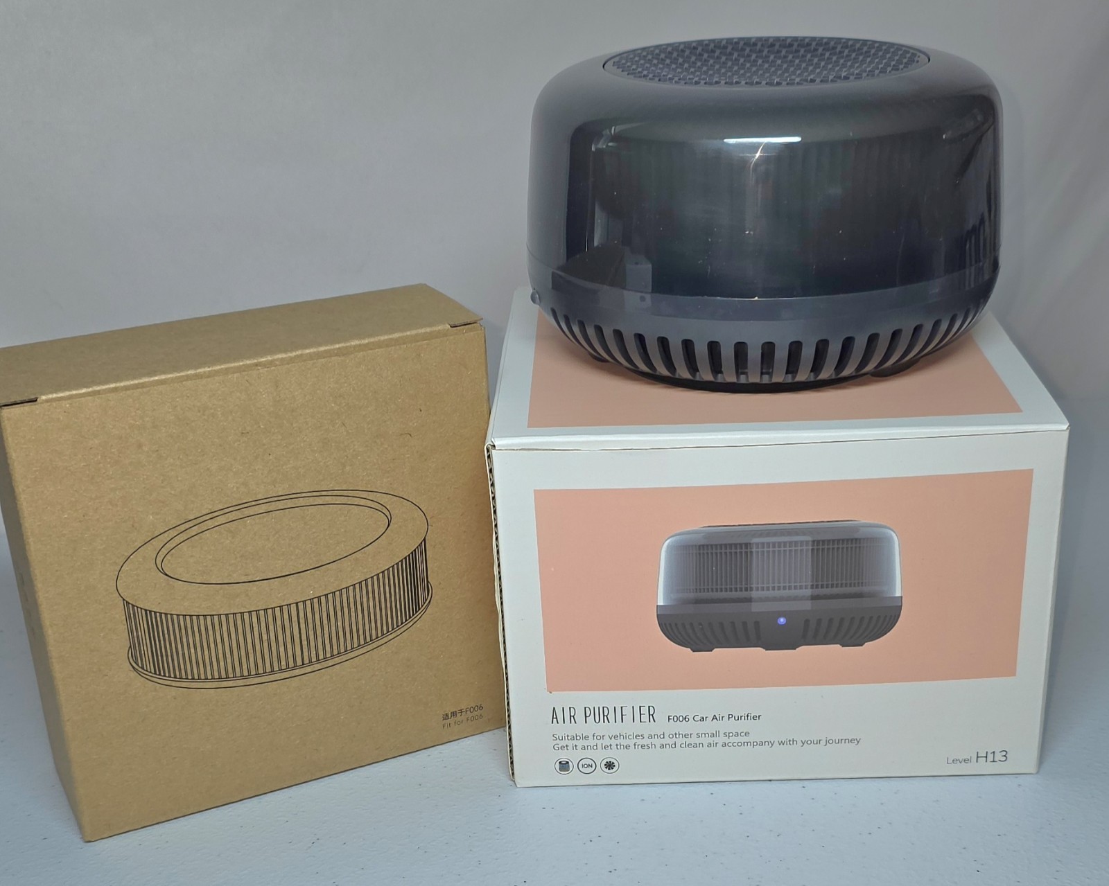 Car Air Purifier Small Quiet & Easy Operation w/Charger & xtra Filter Level H13 gallery
