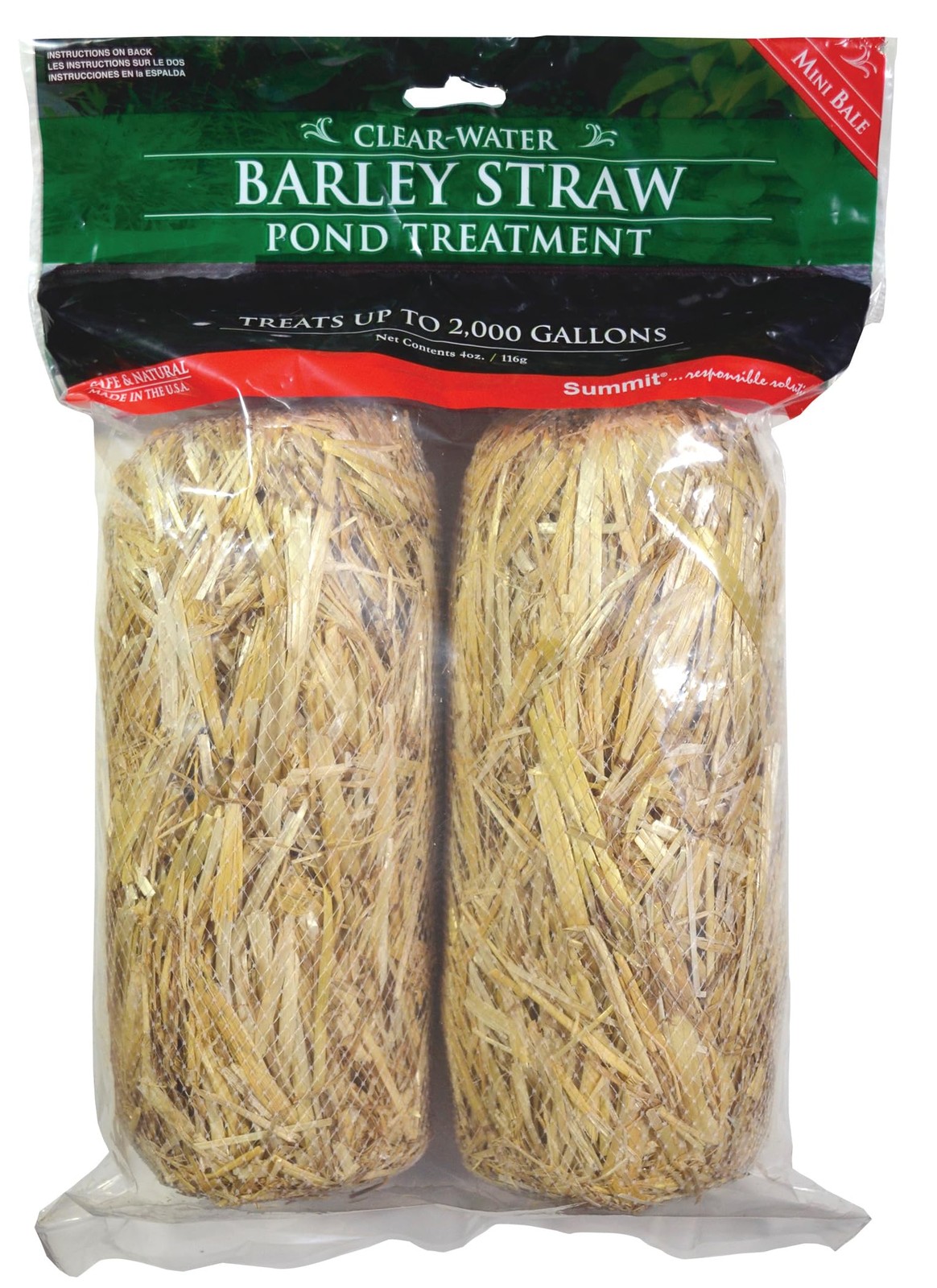 Summit Clear-Water Barley Straw Pond Treatment, 2-Pack, Treats 2 bales, Brown gallery
