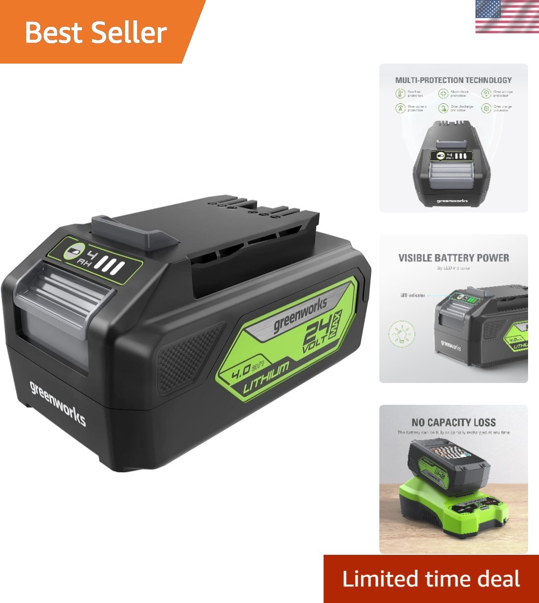 24V 4.0Ah Lithium-Ion Battery Genuine Battery/ 125+ Compatible Tools gallery