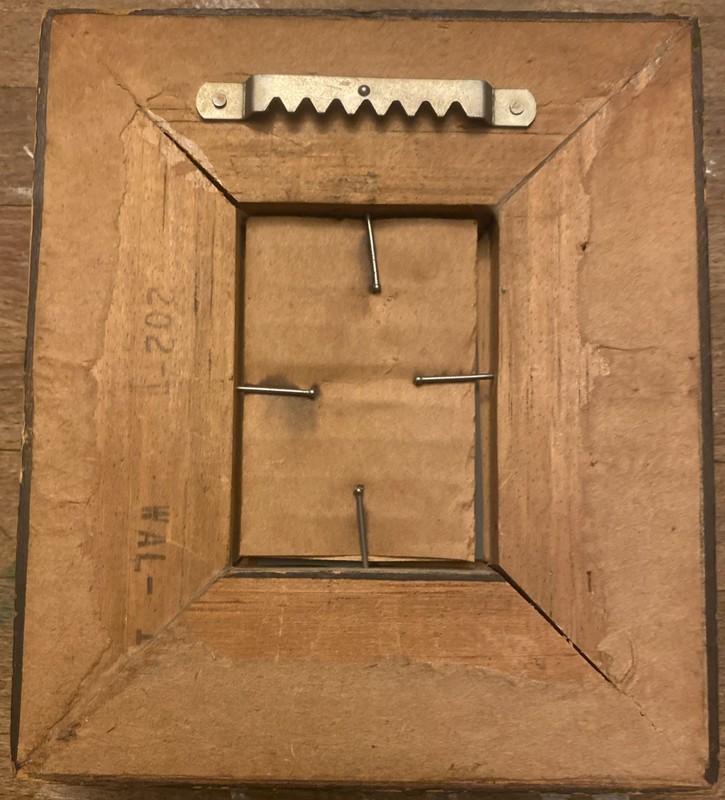 VTG Small Rectangular Wood Frame 5.25” X 6” X 1.25” Mirror 2” X 2.75” gallery