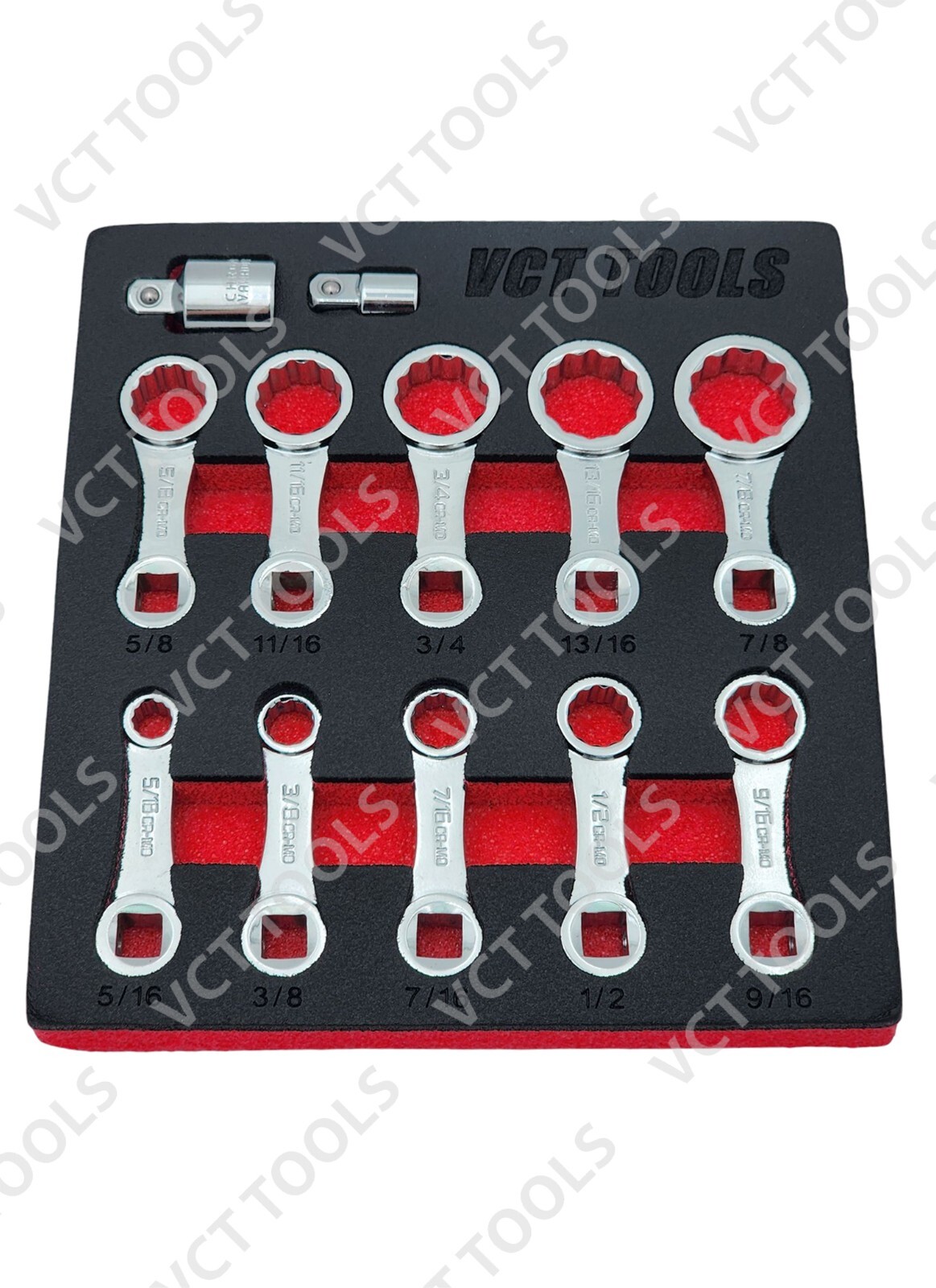 VCT 12-piece Standard 12-point Box End Torque Extension Adapter Set 5/16-7/8" gallery