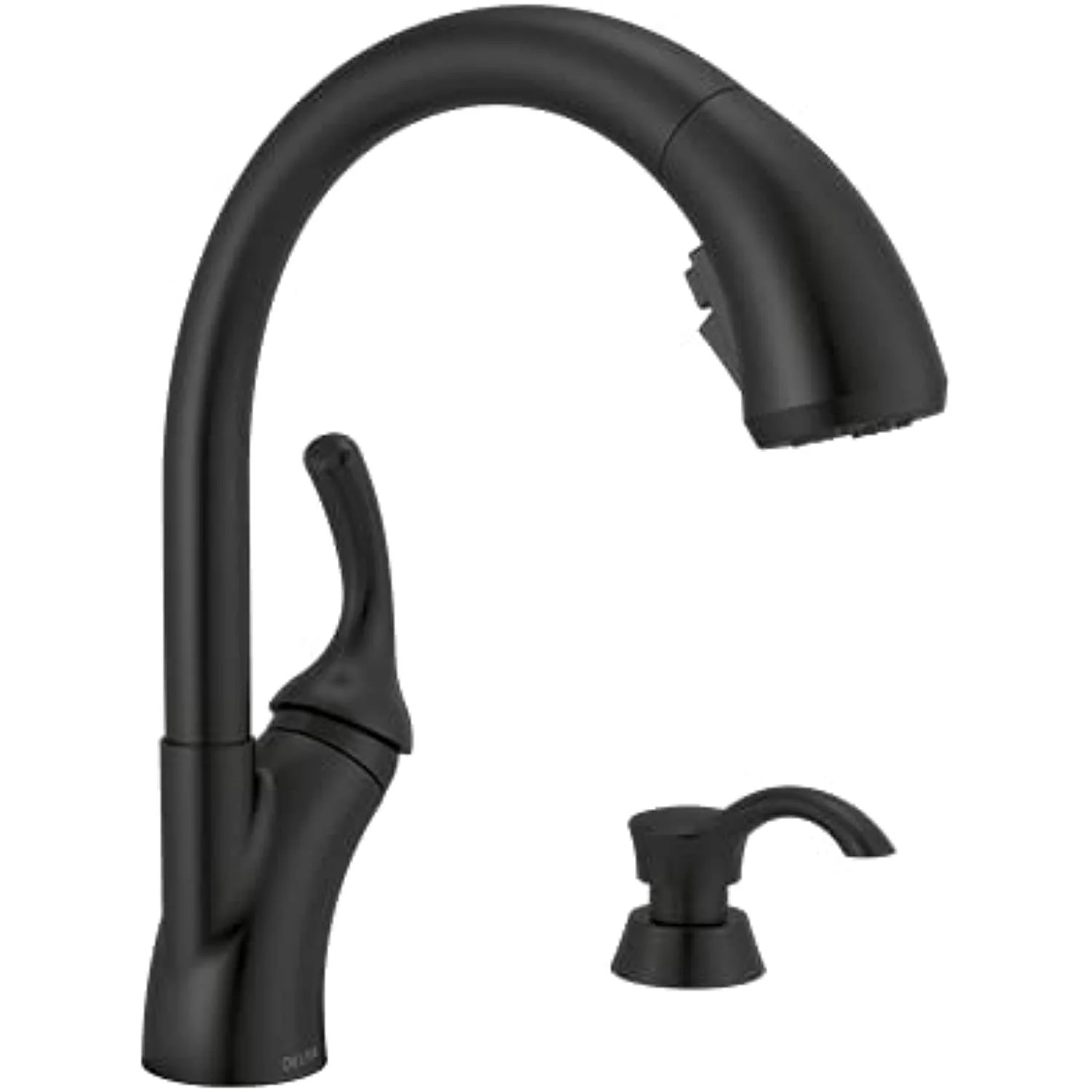 Delta Shiloh Mid-Rise Pull-Out Matt Black Kitchen Faucet gallery