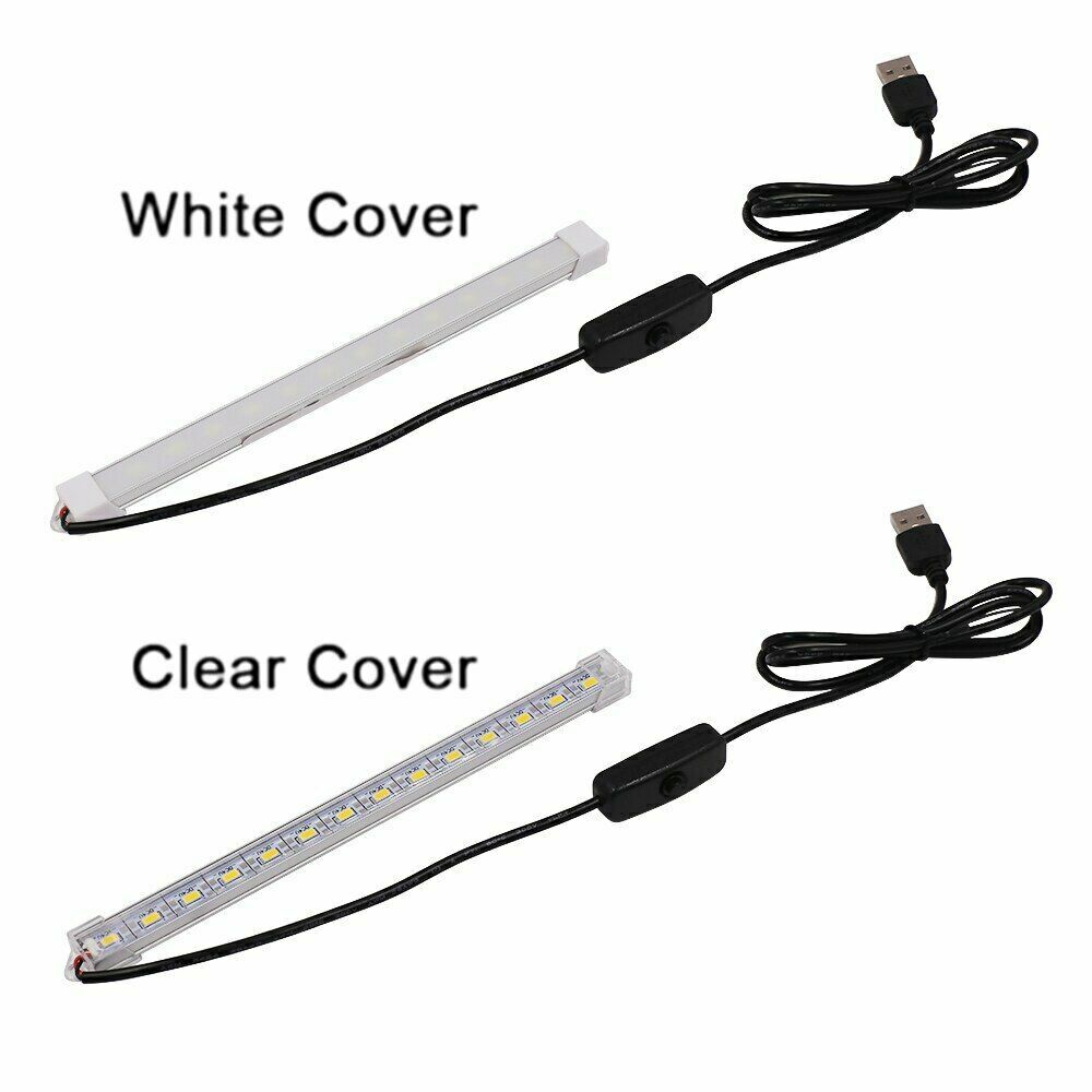 5V LED Bar Light USB Powered Rigid Strip White Cover Hard Bar Light gallery