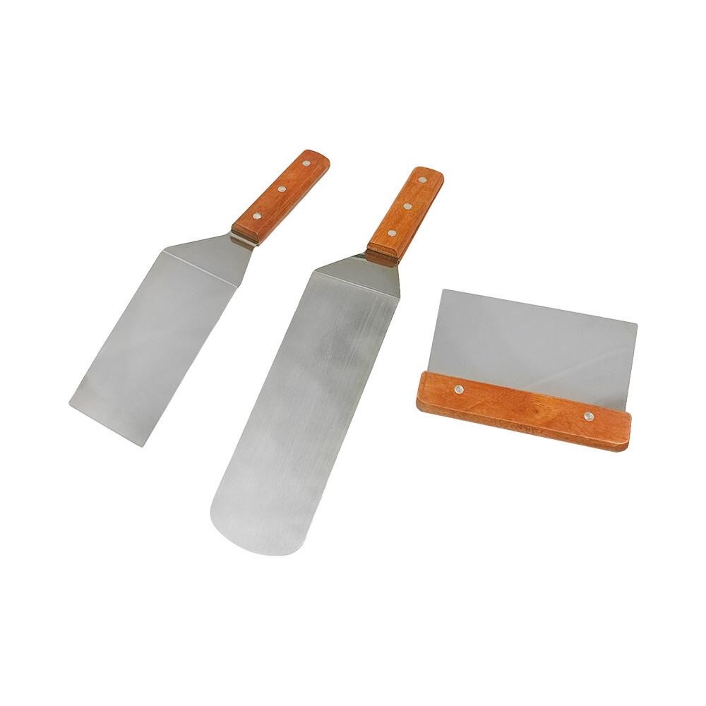 Stainless Steel Spatulas, Scraper for Cast Iron BBQ Flat Top Grill Skillet Pan gallery