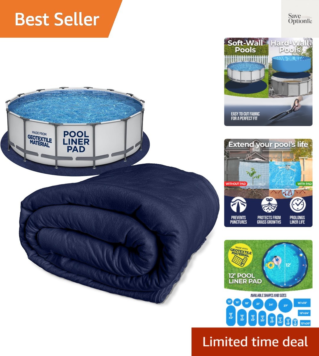 12-Foot Pool Liner Pad for Above Ground Pools - Under Pool Padding, Above Gro... gallery