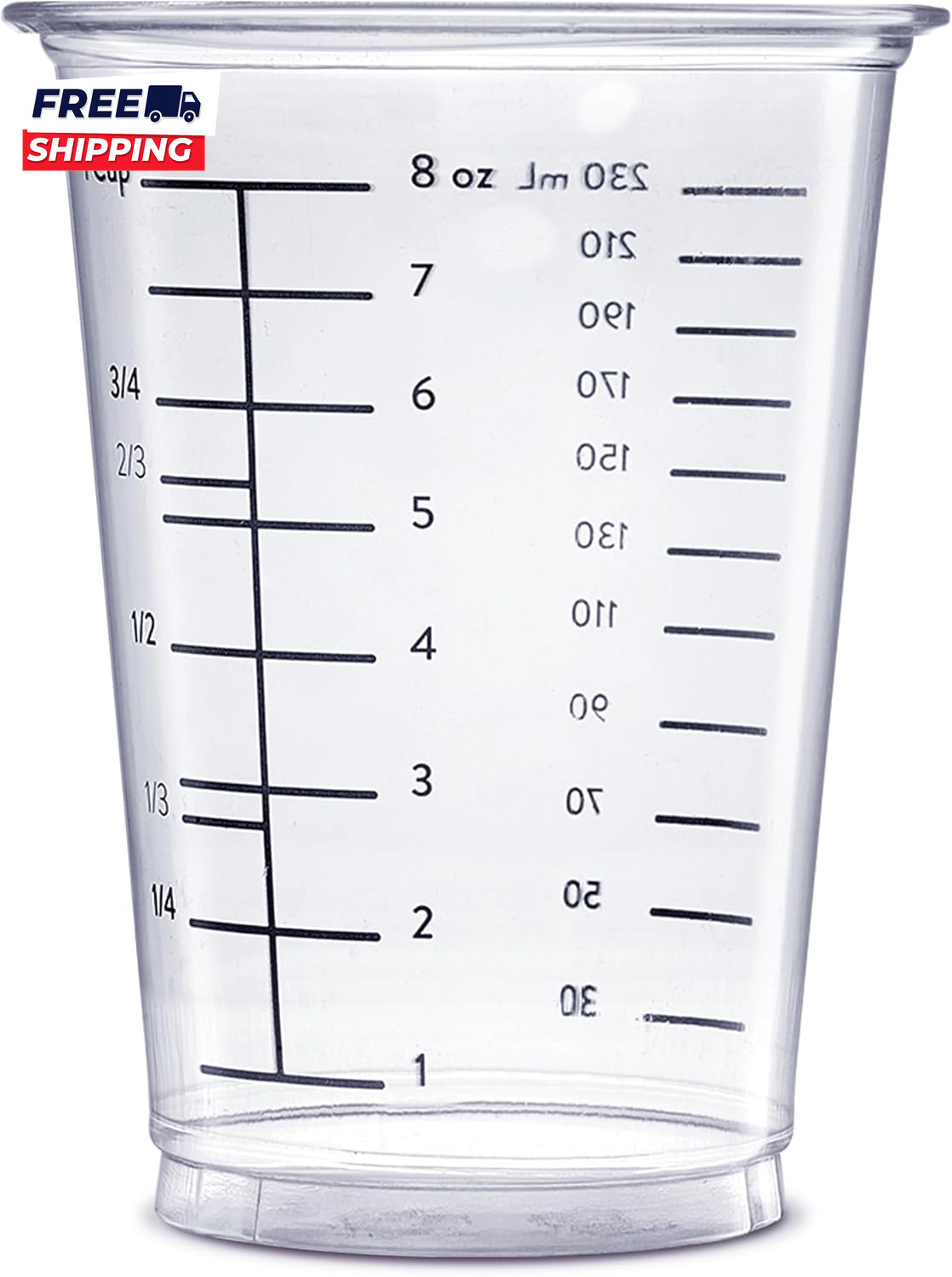 10 Oz Clear Plastic Measuring Cups [25 Count] Disposable Multipurpose Cups gallery
