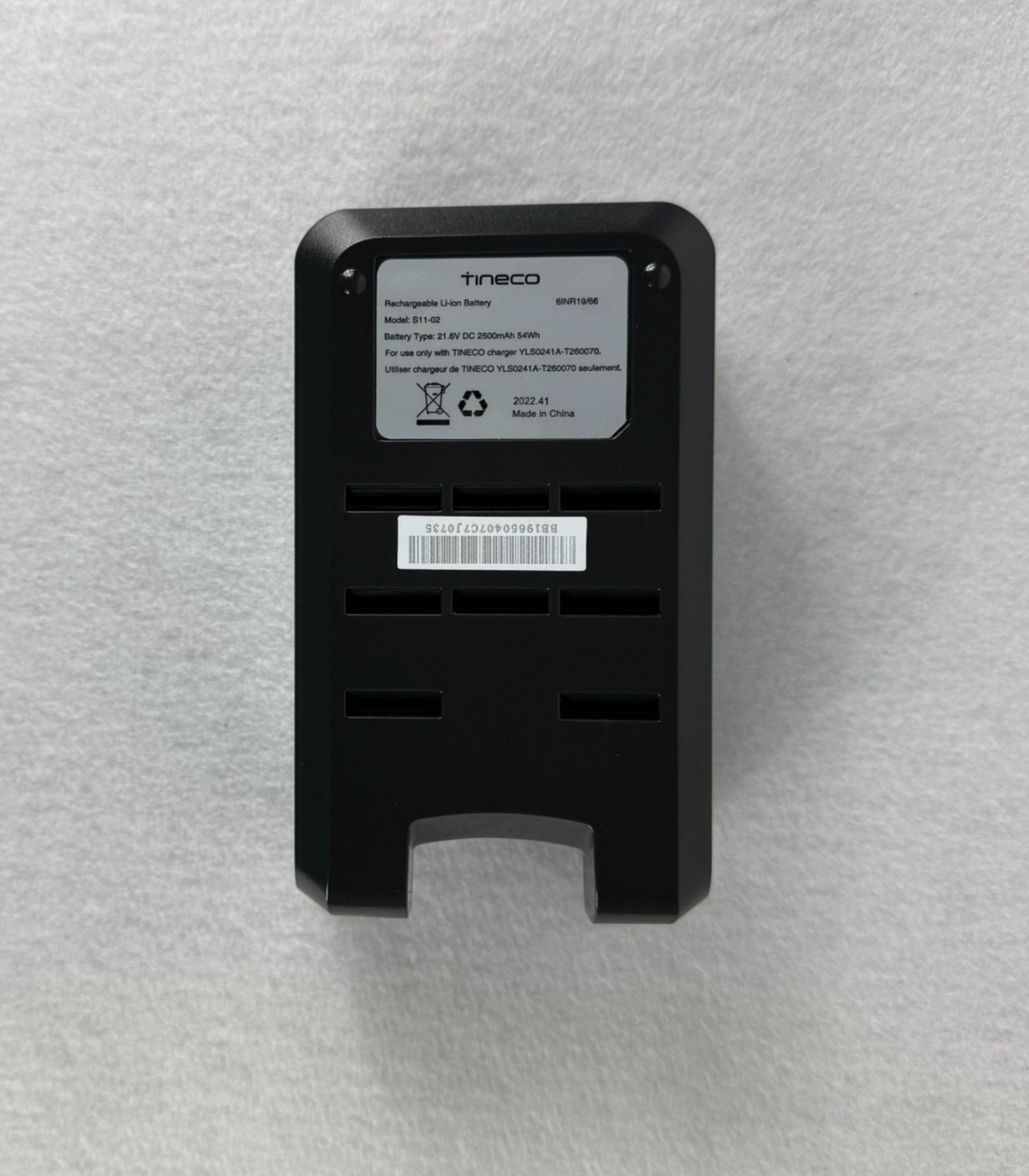 TINECO S11 Replacement Battery (GREY) S11-02 21.6V 2500mAh OEM New Open Box gallery