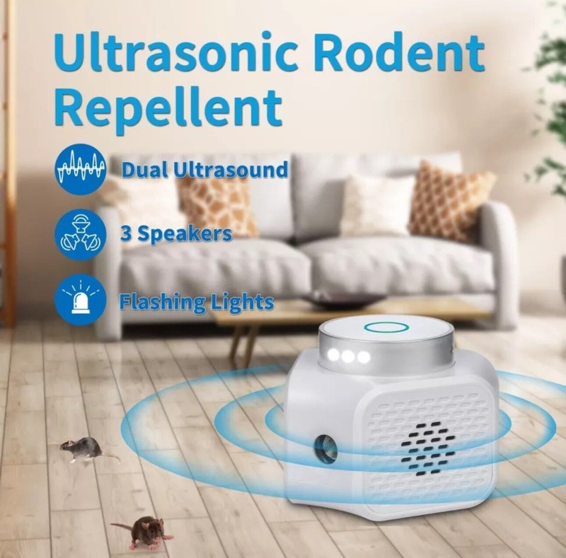 For Ultrasonic Mouse Repellent Squirrel Repeller Rodent Detector Rat Deter US gallery