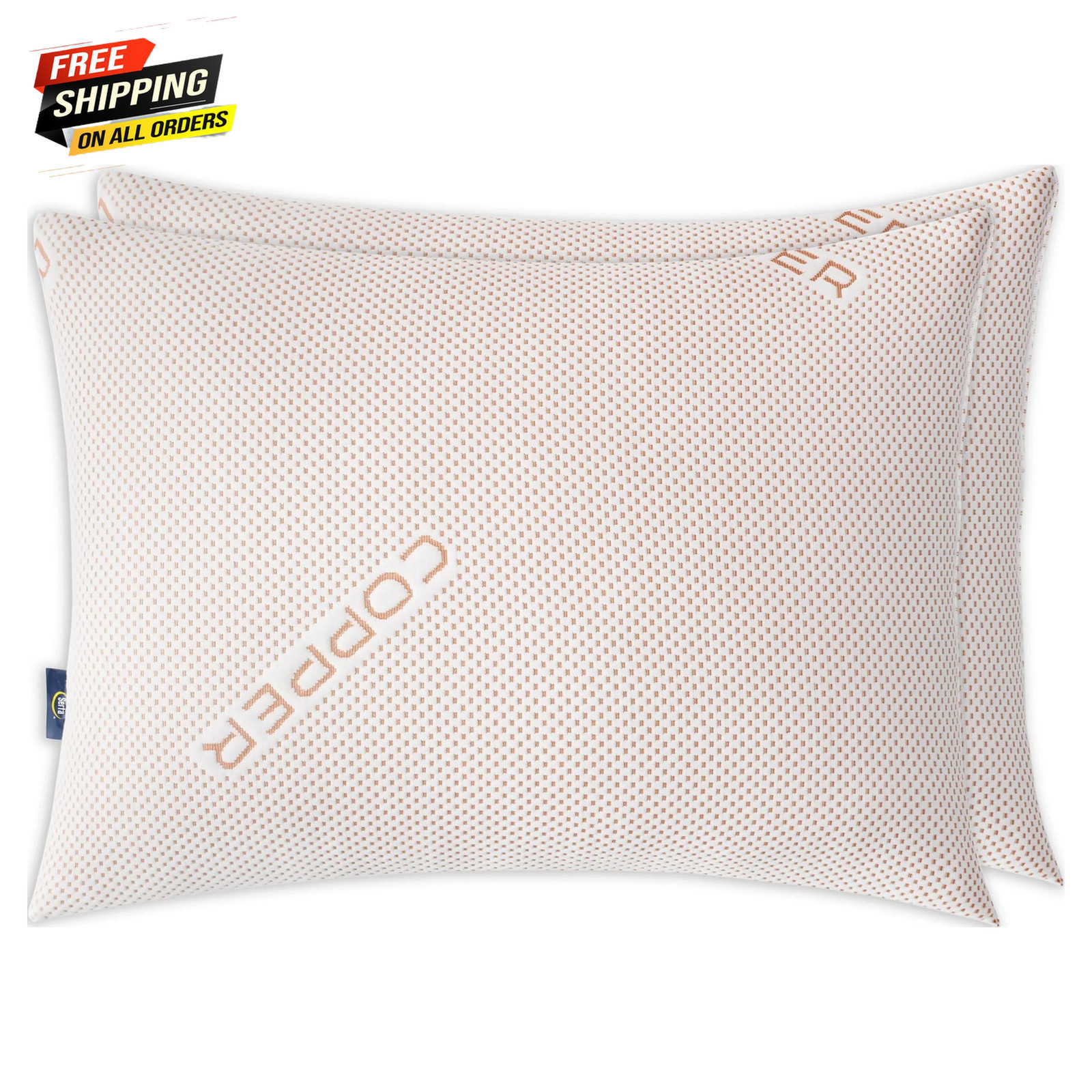 pedic Copperloft Standard/Queen Bed Pillow, 2 Pack, Hypoallergenic ✅ 👈 gallery