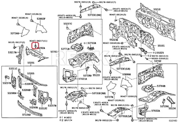 Radiator Cover Clips Compatible with Toyota Lexus 90467-08217 4Runner FJ 30pcs gallery