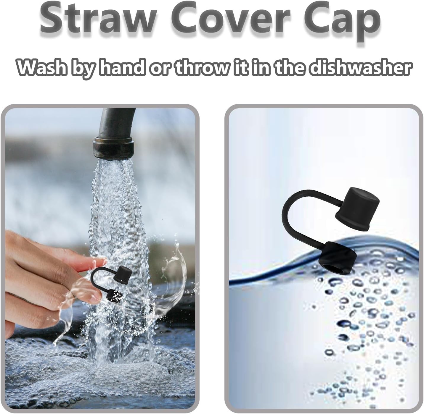 6PCS Silicone Straw Covers Cap Compatible with Stanley Cup 30-40 oz Tumbler with gallery