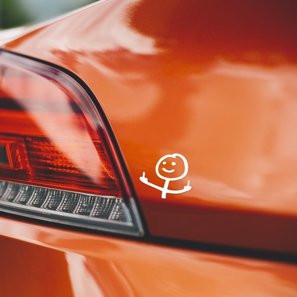 Funny Stick Figure Middle Finger Vinyl Decal Car Window or Laptop 4.5" x 4.2" gallery