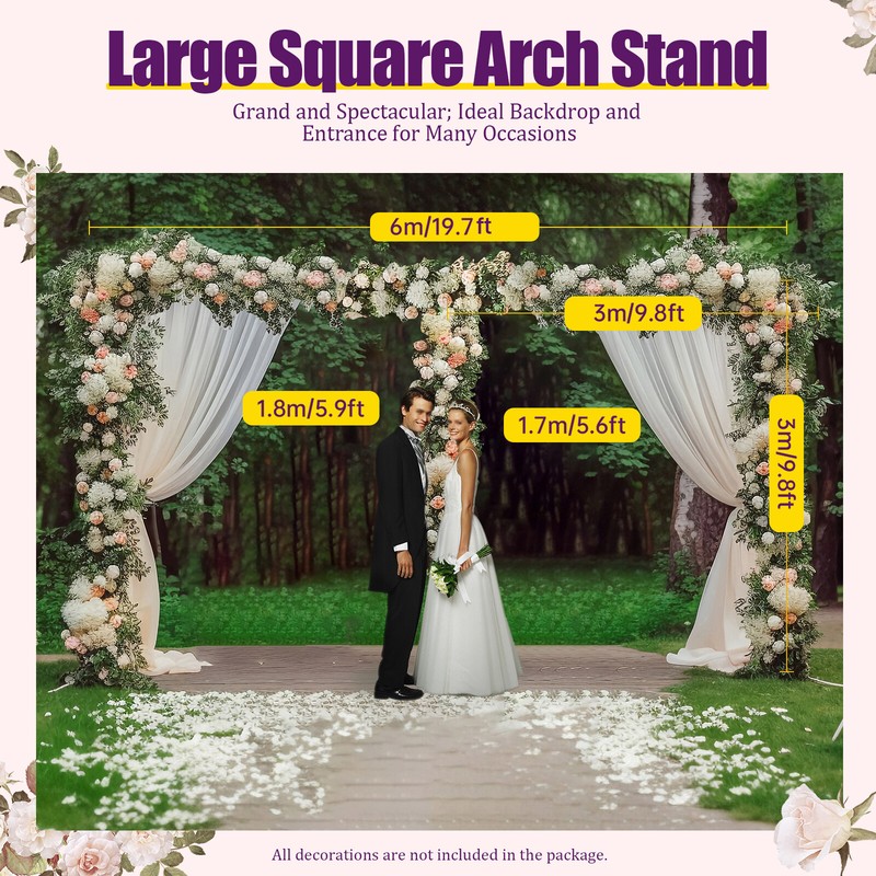10x20ft Backdrop Stand, Wedding Party Backdrop Stand Pipe Kit Curtain Frame NEW gallery