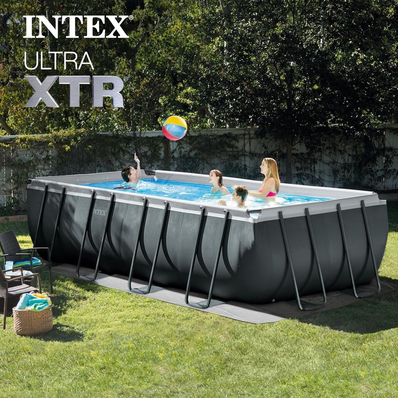 Durable 18ft x 9ft Ultra XTR Rectangular Pool Set with Rust-Resistant Frame gallery