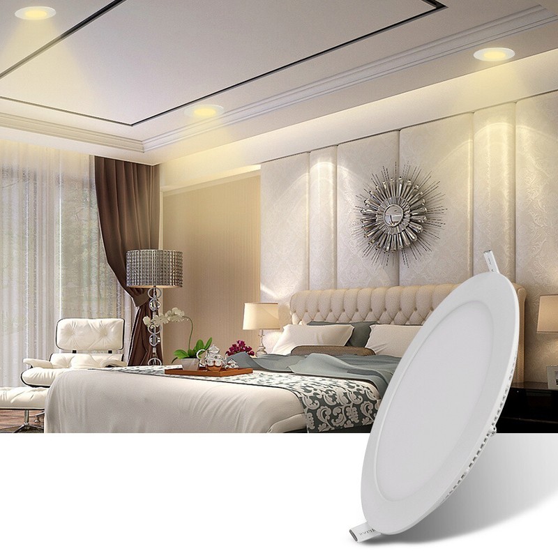 Recessed LED Panel Lights Lighting 6W 9W 12W 15W 18W 24W Ceiling Lamps Fixtures gallery