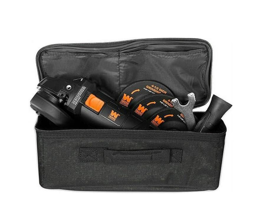 WEN 7.5-Amp 4-1/2-Inch Corded Angle Grinder with 3 Discs and Case gallery