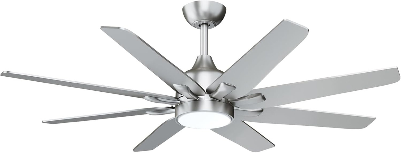 Brushed Nickel 62" Ceiling Fan with Light, 6-Speed DC Motor, Dimmable gallery