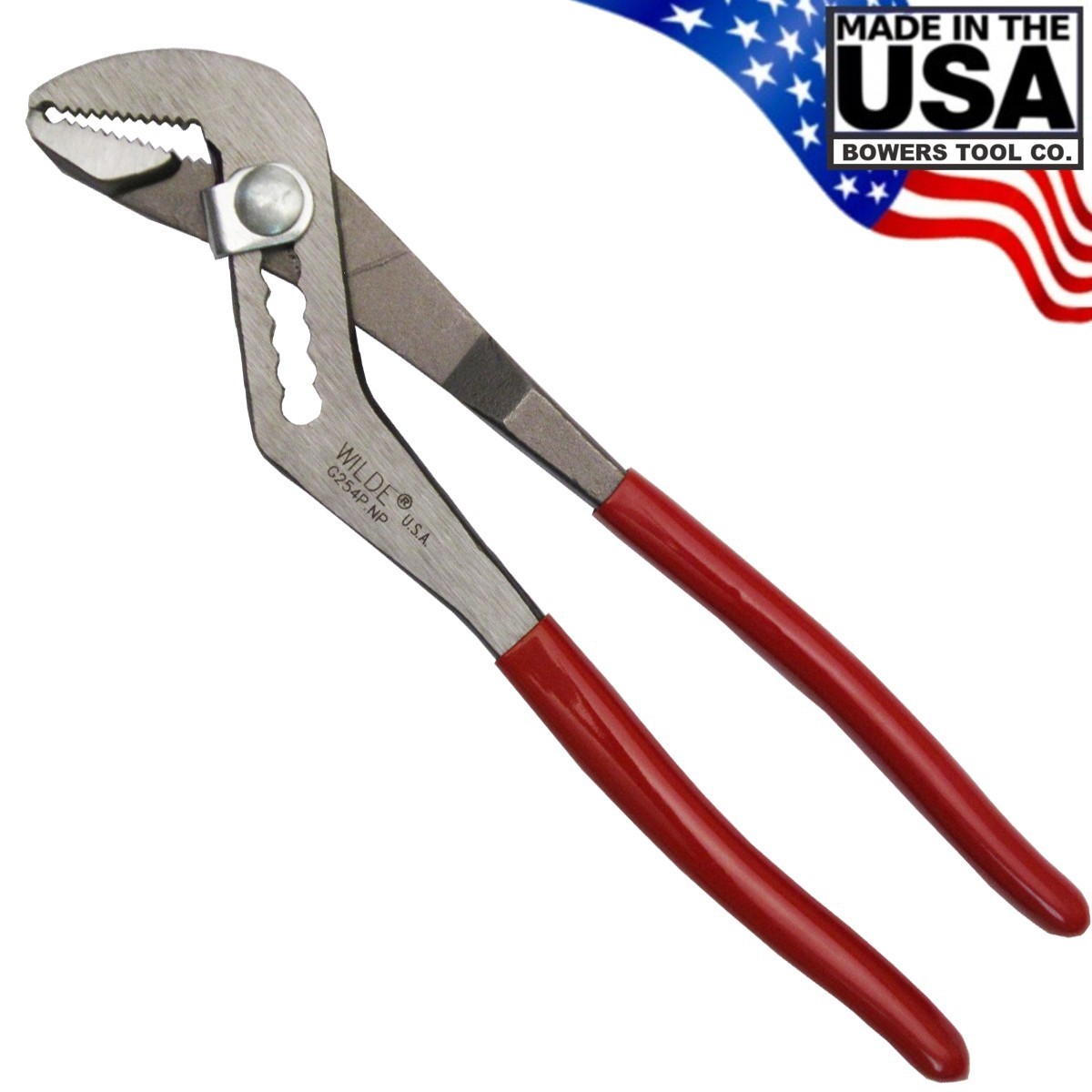 Wilde Tool 11” Water Pump Pliers Angle Nose Slip Joint Pipe Wrench MADE IN USA gallery