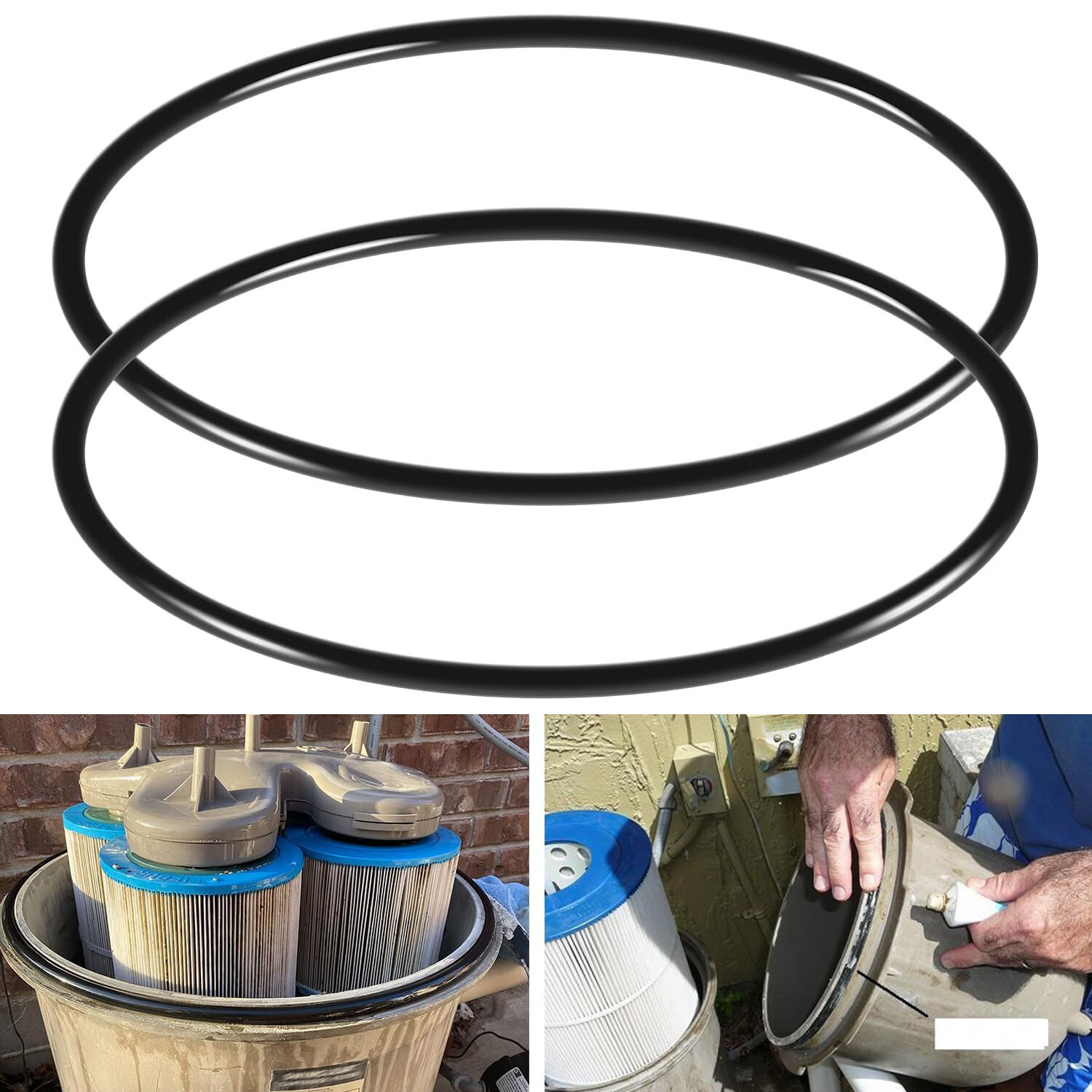 2 Pack CX900F 0-240 Filter Head Tank Lid O-Ring Replacement for Hayward Pool gallery